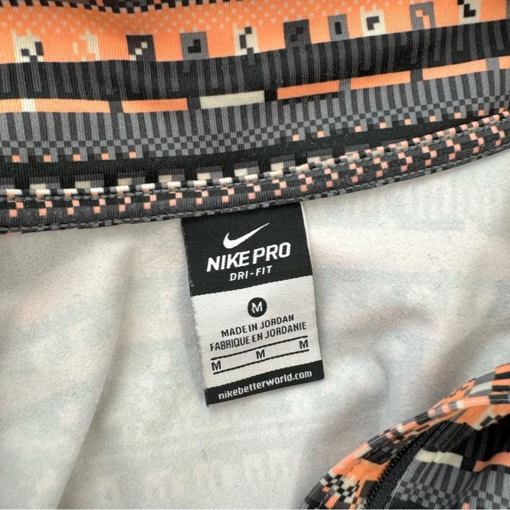 Nike Pro Dri-Fit Hyperwarm Aztec Print 1/2 Zip Pullover Women’s M Fleece Lined